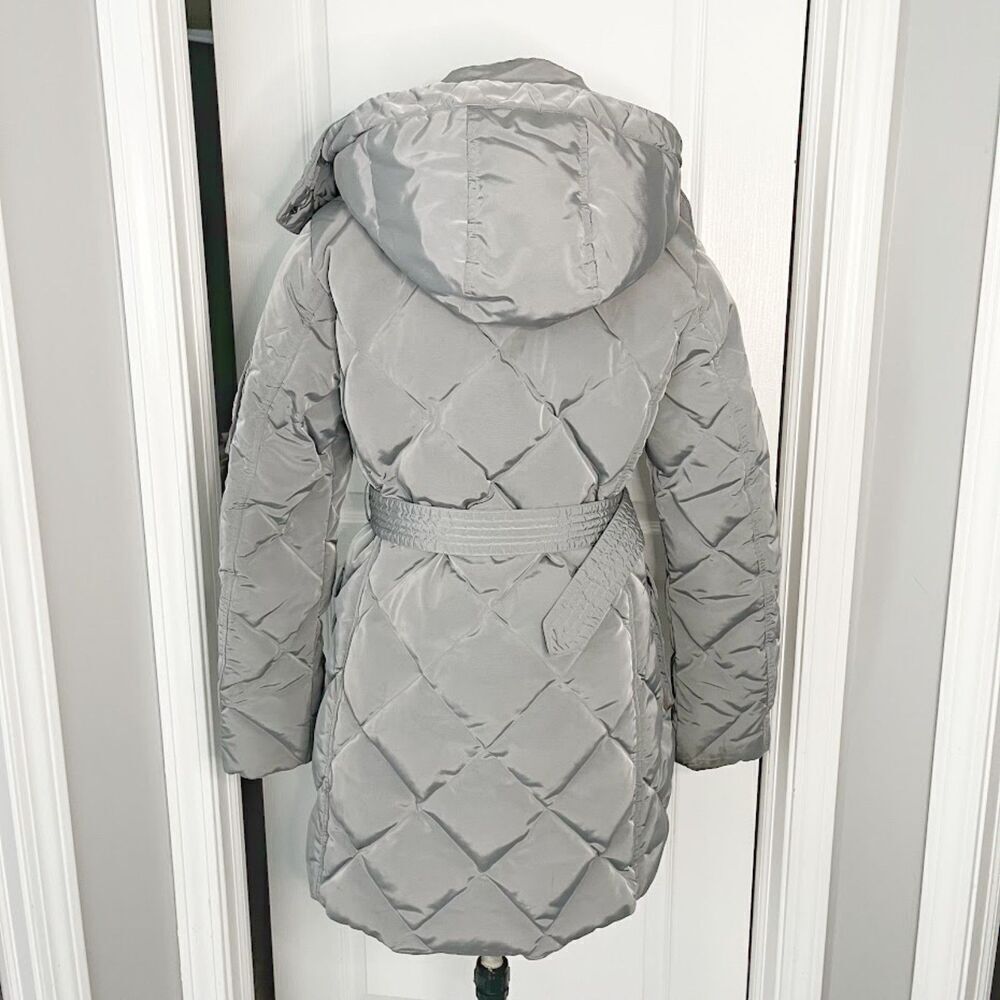 Burberry Weatherproof Puffer Goose Down Belted Pocket Nova Check Hooded Coat - Picture 3 of 14